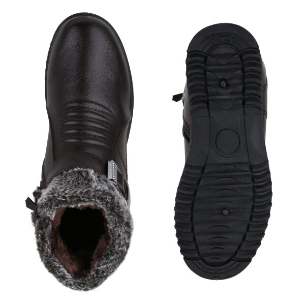 Stiefelparadies Damen Winter Boots in Braun Neueste Mode