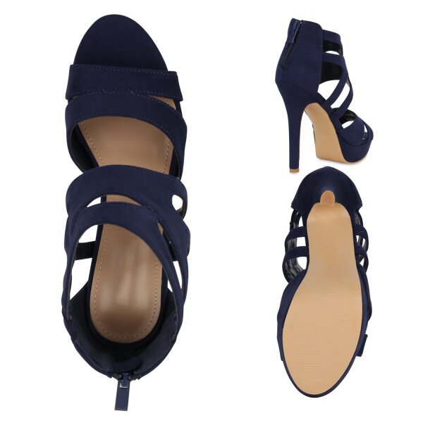 Stiefelparadies Damen High Heels in Dunkelblau Sonderangebote