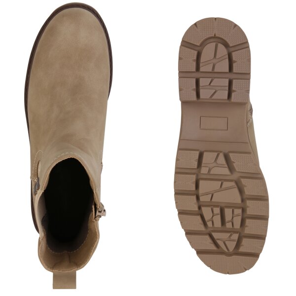 Stiefelparadies Damen Klassische Stiefeletten in Khaki Nur noch ein Tag übrig