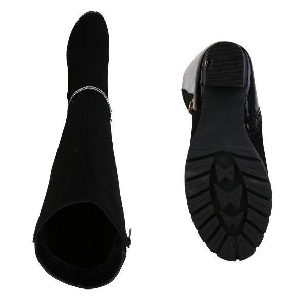 Stiefelparadies Damen High Heels in Schwarz Lack Hotsell