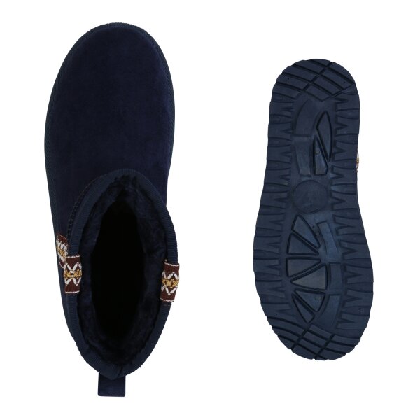 Stiefelparadies Damen Winter Boots in Dunkelblau Valentinstagsangebot