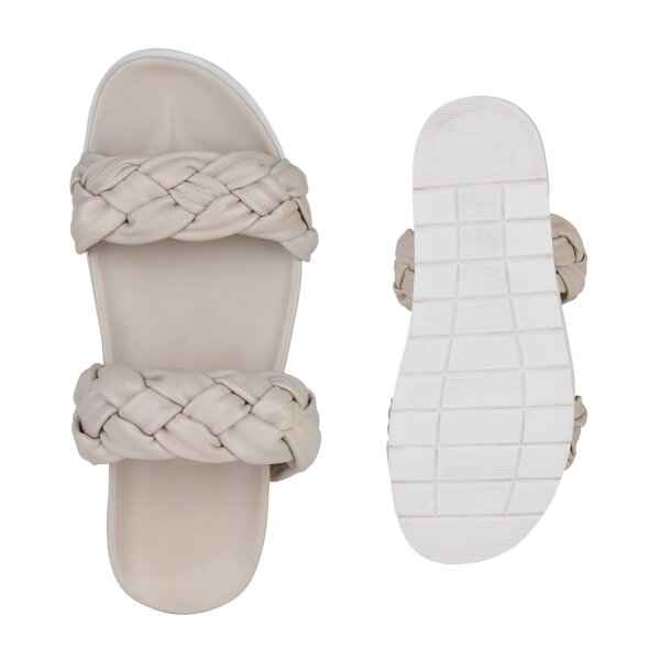 Stiefelparadies Damen Pantoletten in Beige Rabatt